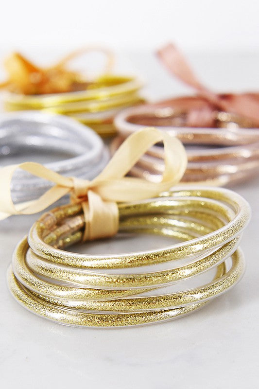 Gold Jelly Bangles